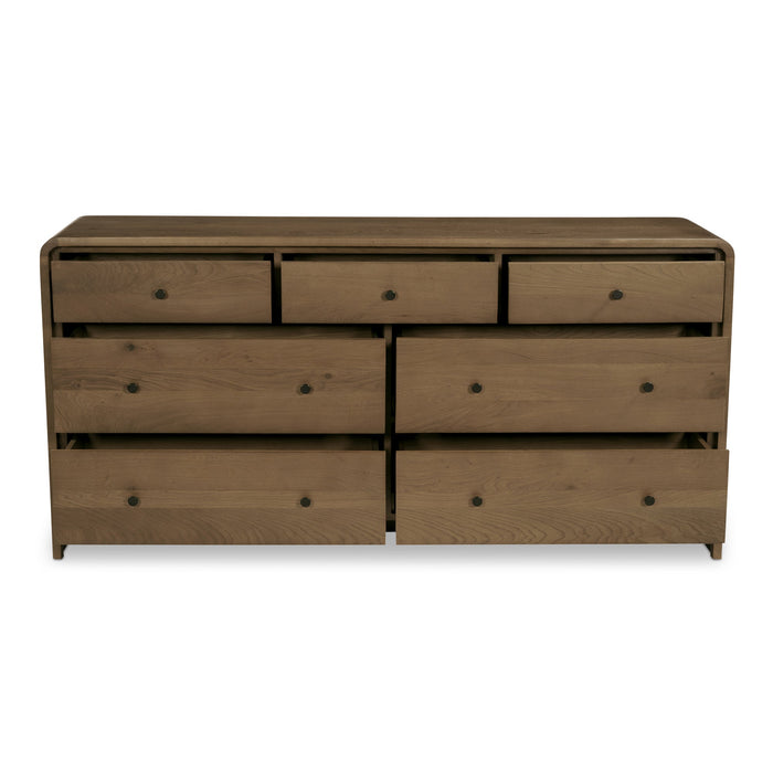 Riley 7 Drawer Dresser Oak