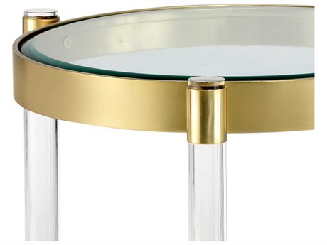 York End Table Brass