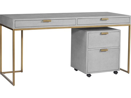 Jiro Desk Grey Shagreen