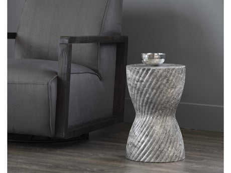 Cara End Table Marble Look