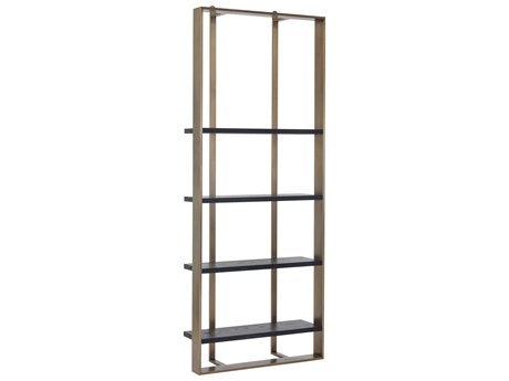 Dalton Bookcase -Antique Brass / Black
