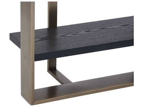 Dalton Bookcase -Antique Brass / Black