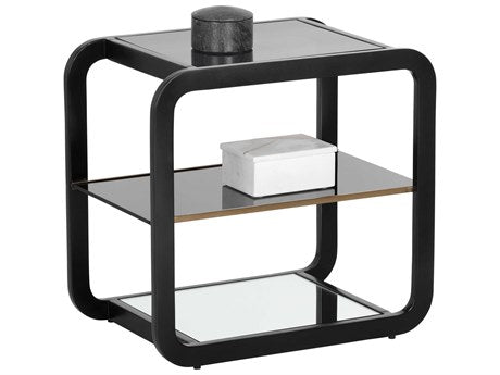 Ambretta End Table Black / Smoke Grey