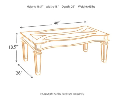 Tessani Coffee Table and 2 End Tables