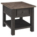 Tyler Creek End Table - Grayish Brown/Black - Furniture Depot (1645114228789)