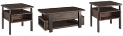 Vailbry Lift-top Coffee Table and 2 End Tables