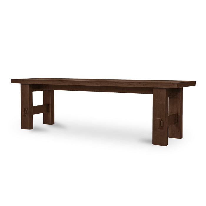 Esmond Outdoor Dining Bench Brown