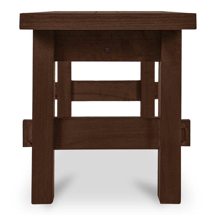 Esmond Outdoor Dining Bench Brown