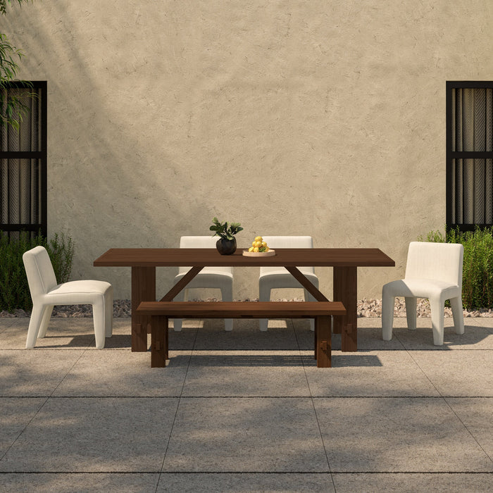 Esmond Outdoor Dining Table Brown