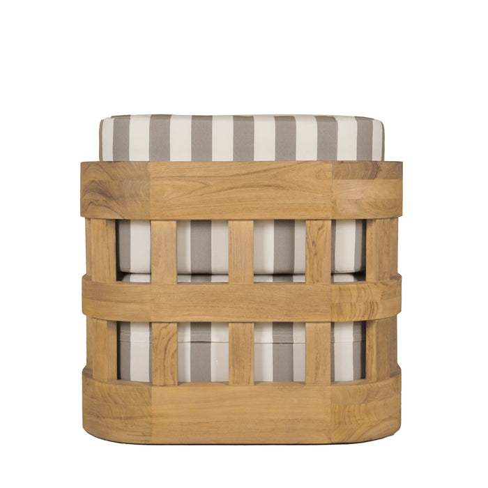 Adelaide Outdoor Accent Chair Brown Stripe