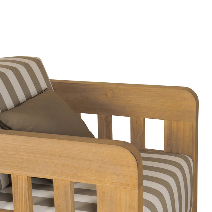 Adelaide Outdoor Accent Chair Brown Stripe