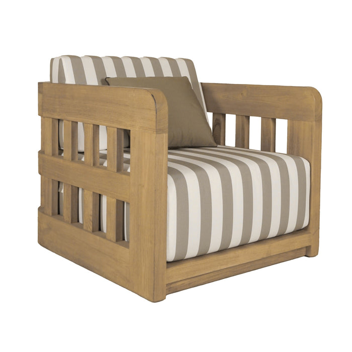 Adelaide Outdoor Accent Chair Brown Stripe