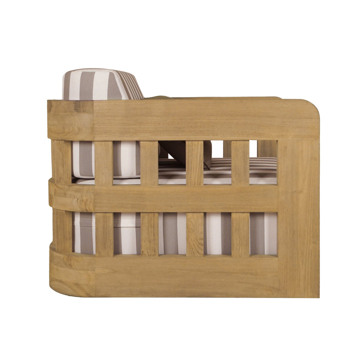 Adelaide Outdoor Accent Chair Brown Stripe