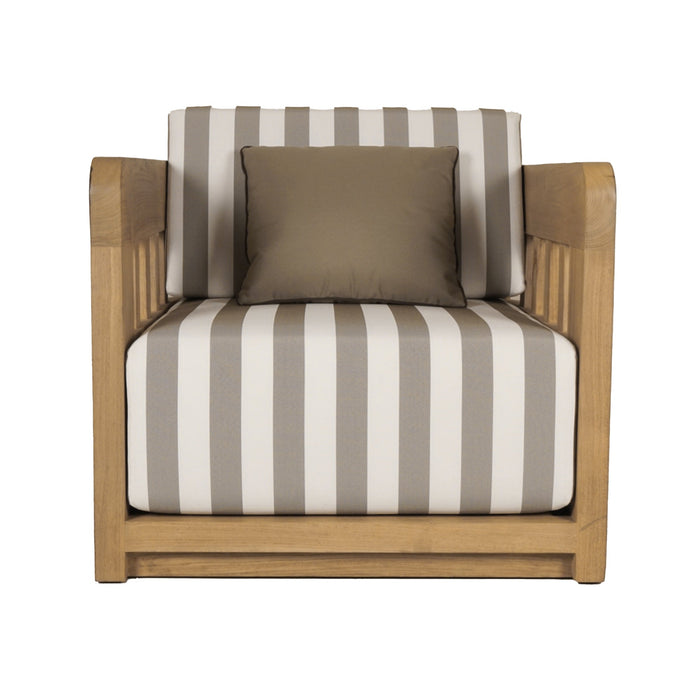 Adelaide Outdoor Accent Chair Brown Stripe