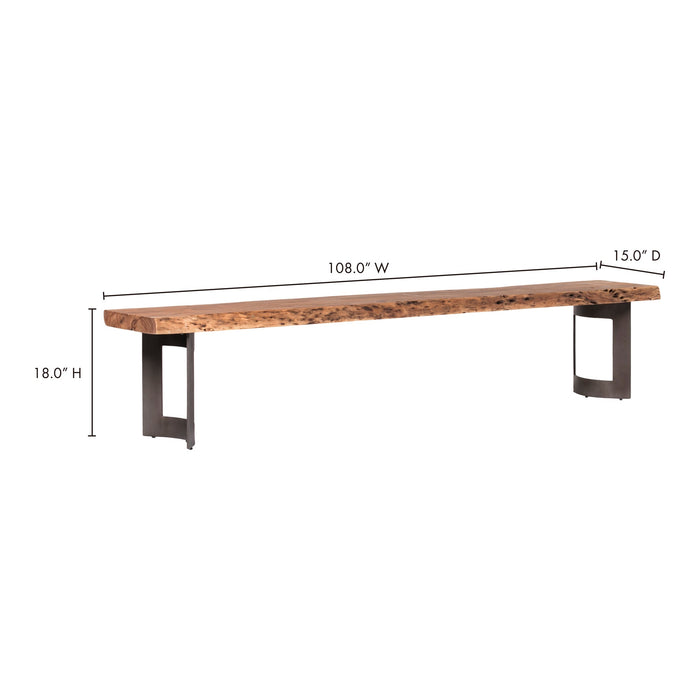 Bent Bench Large Brown