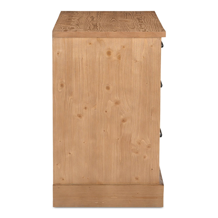 Tade 3 Drawer Nighstand Honey Pine