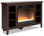 Camiburg Corner TV Stand with Electric Fireplace