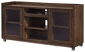 Starmore 3-Piece Entertainment Center - Brown/Gunmetal - Furniture Depot