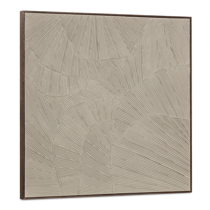 Flutter Framed Painting Cool Beige
