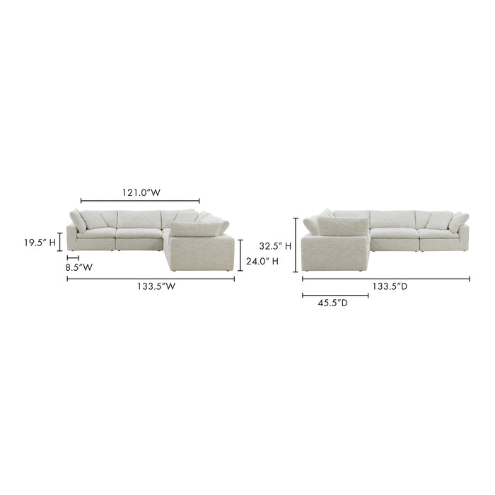 Clay Classic L-Shaped Modular Sectional