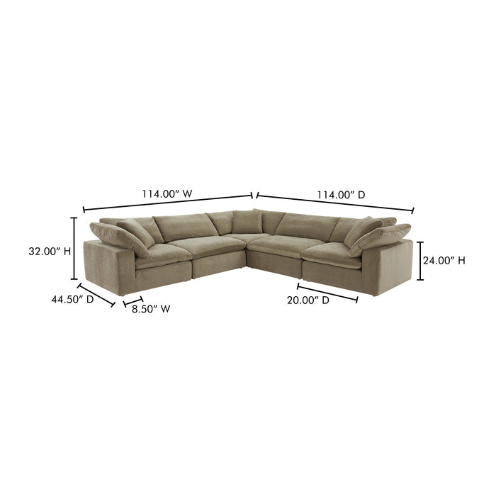 Terra Condo Classic L-Shaped Modular Sectional