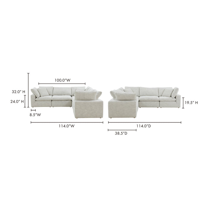 Terra Condo Classic L-Shaped Modular Sectional
