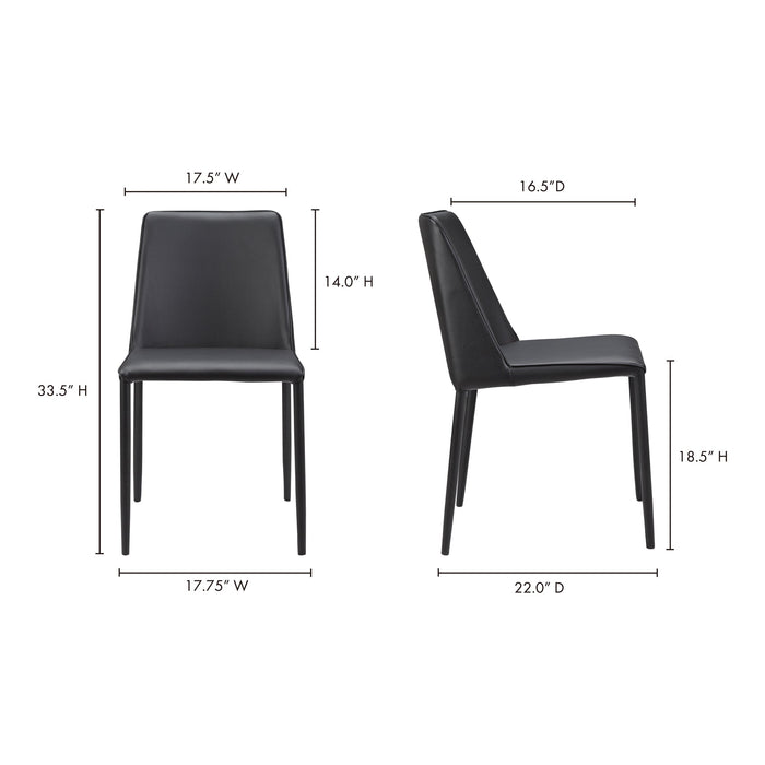 Nora Dining Chair Vegan Leather - Set Of Two