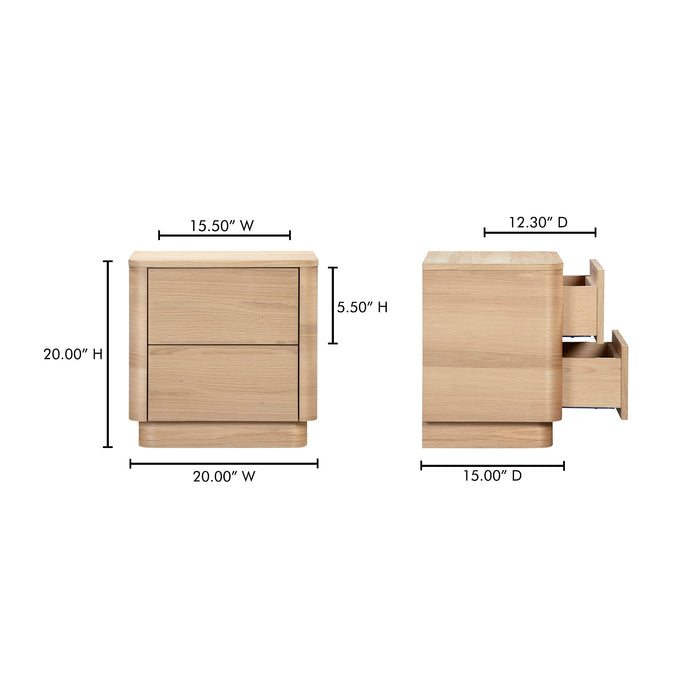 Round Off Tall Nightstand