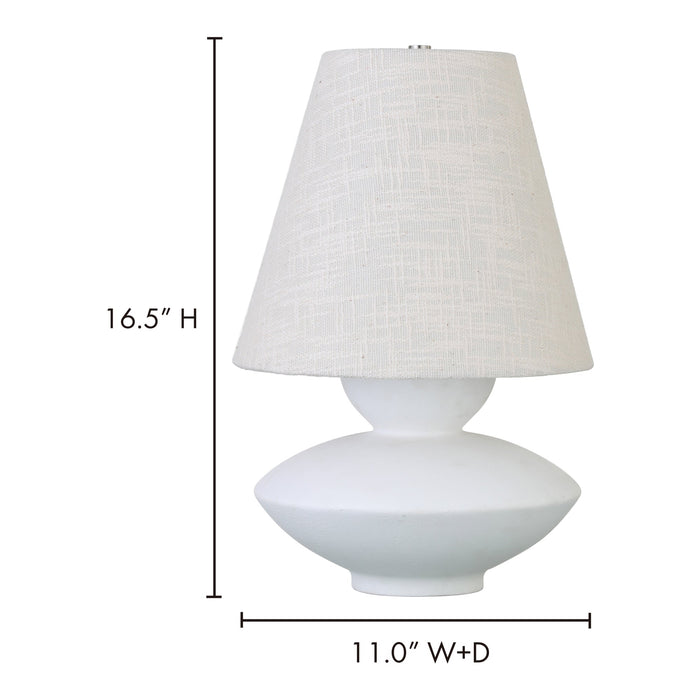 Dell Table Lamp Pearled White