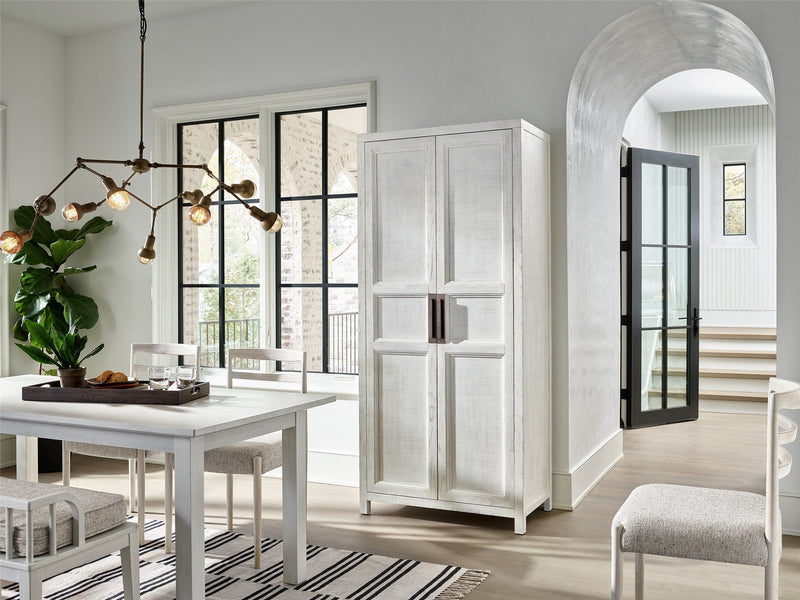 Modern Farmhouse Morgan Utility Cabinet Pearl Silver