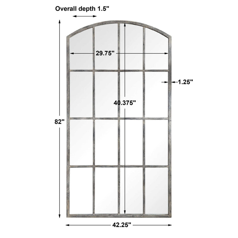Amiel - Arched Mirror - Ivory