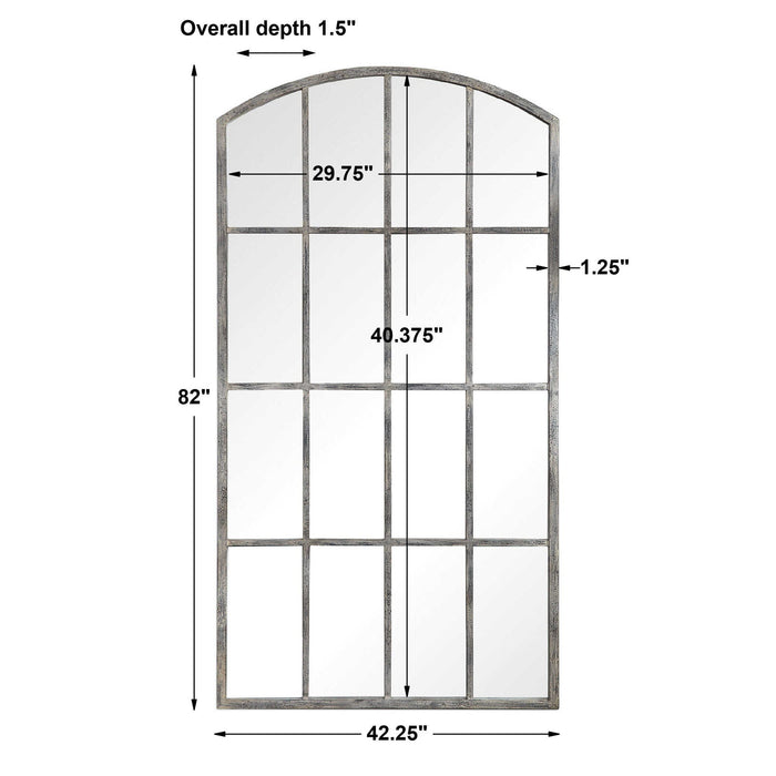 Amiel - Arched Mirror - Ivory