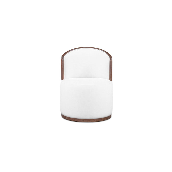 Rossi - Swivel Dining Chair - Cream / White