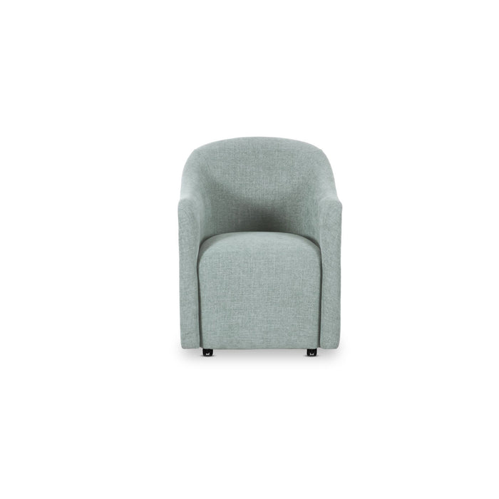 Drava - Rolling Dining Chair - Light Blue