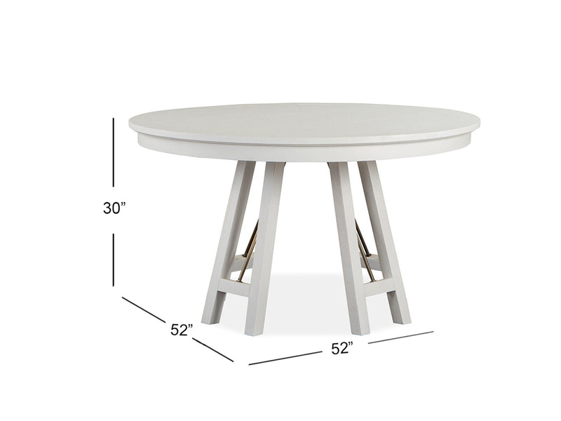 Heron Cove - Round Dining Table - Chalk White