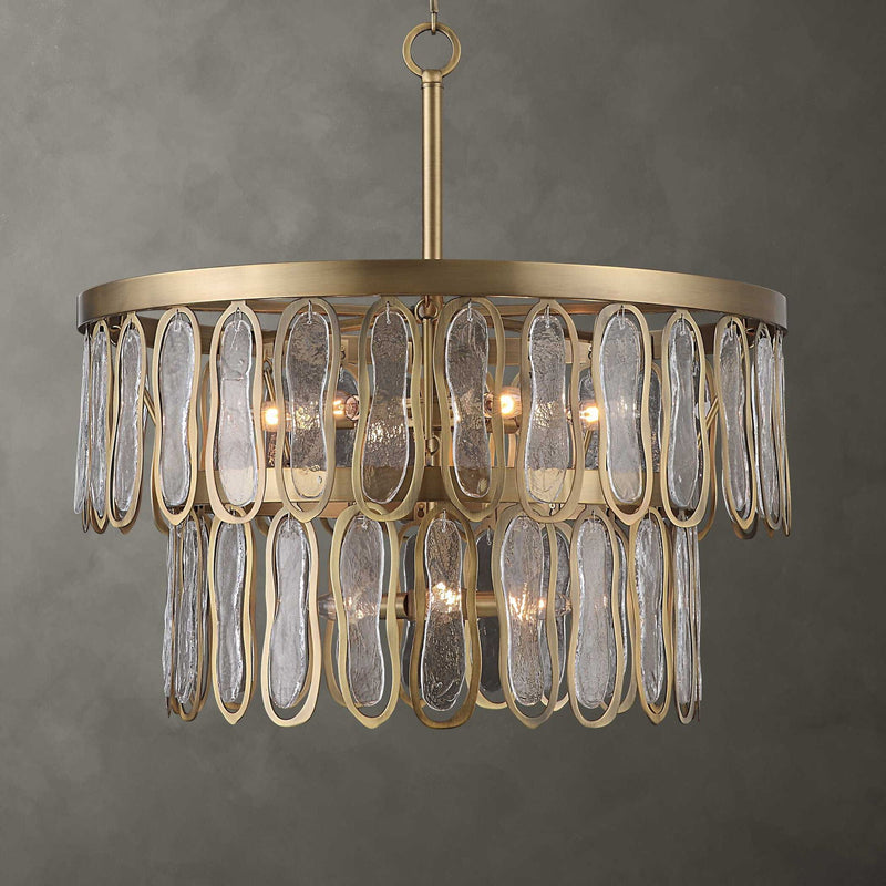 Aurelie - 9 Light Round Pendant - Brass