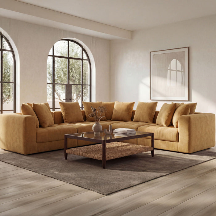 Davie - Corner Chair - Golden Yellow