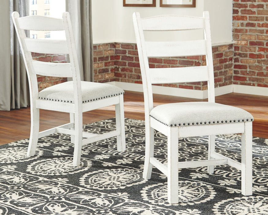 Valebeck - Dining UPH Side Chair (Set of 2) - Beige / White