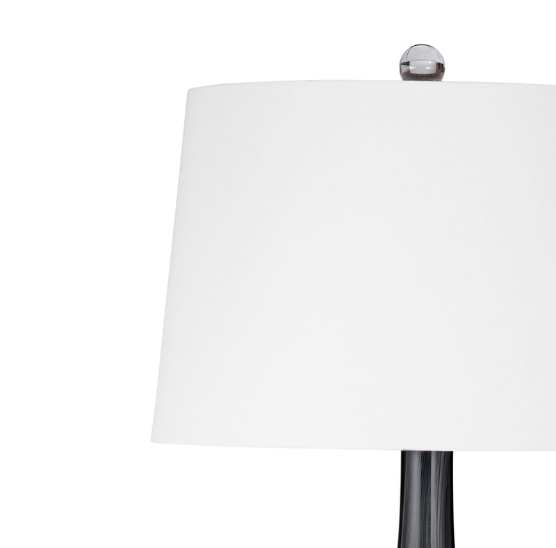 Glass Table Lamp - Black