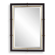 Bach - Rectangle Mirror - Walnut & Brass