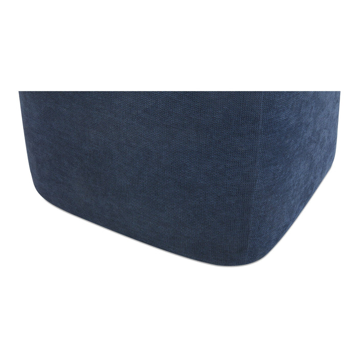 Larson - Fabric Rolling Dining Chair - Navy Blue