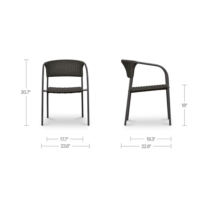 Zola - Outdoor Dining Chair (Set of 2) - Dark Brown