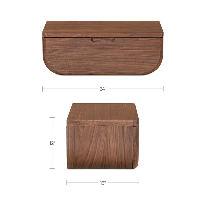 Hettie - Floating Nightstand - Dark Brown