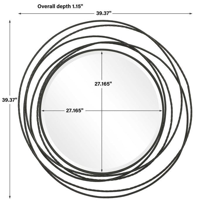 Whirlwind - Round Mirror