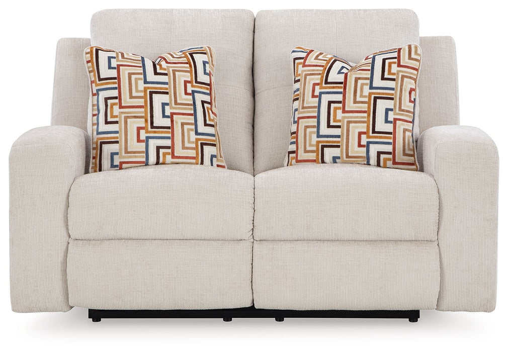 Danum - Reclining Loveseat - Fabric - Stone