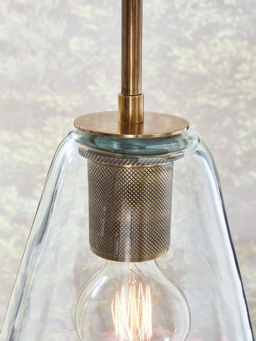 Collbrook Glass Pendant Light - Brass