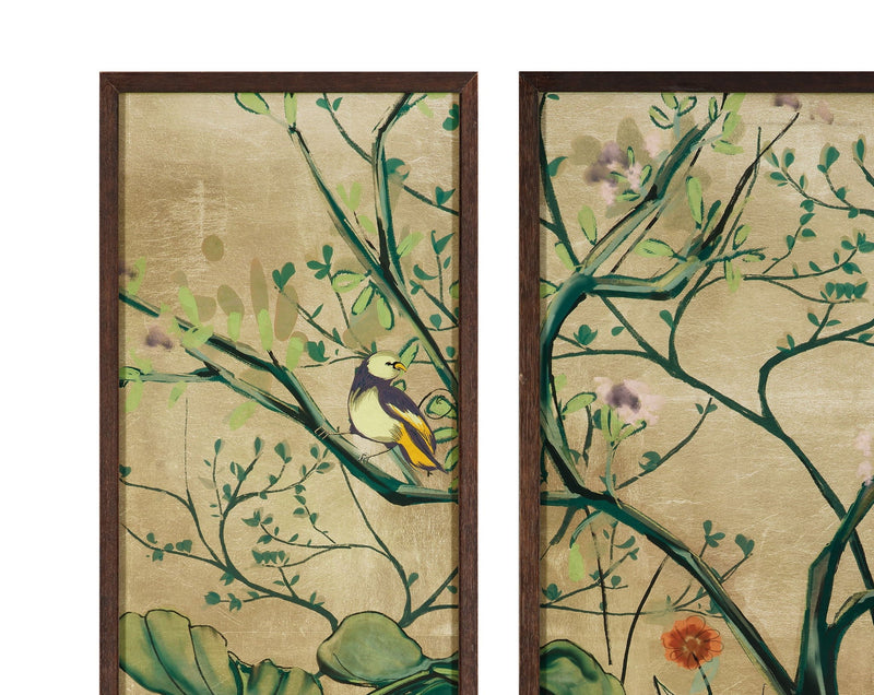 Chinoiserie Framed Print (Set of 4) - Green