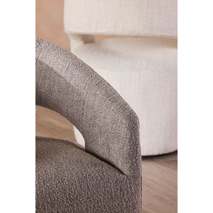 Barrow - Rolling Dining Room Chair - Gray Storm