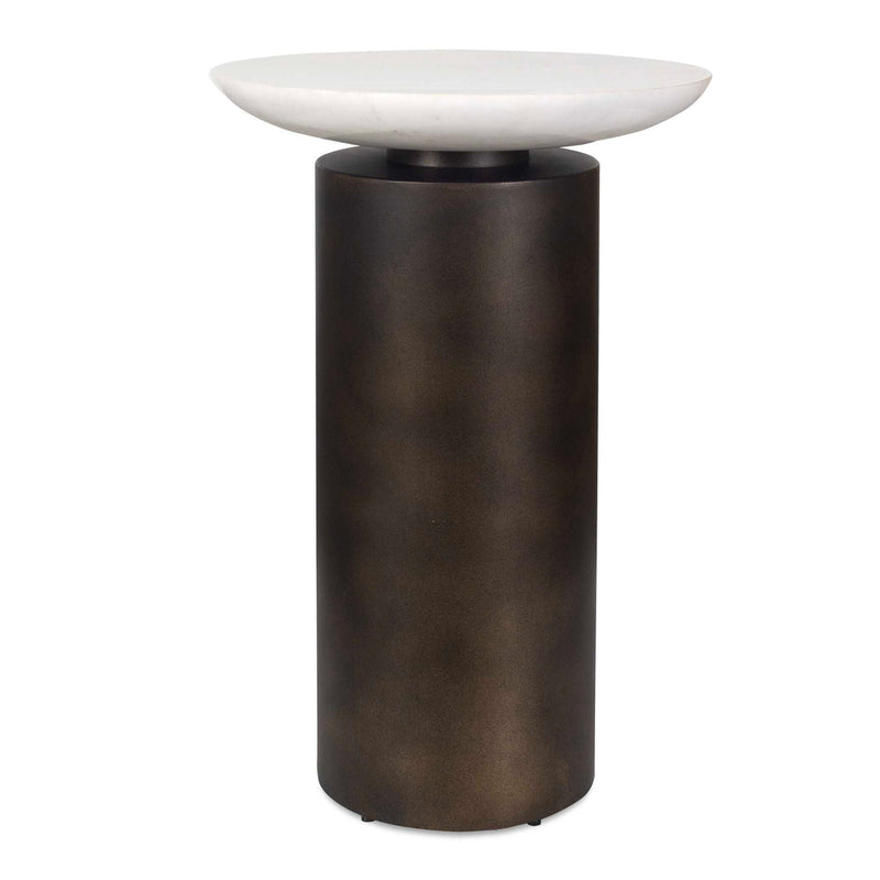 Olso - Outdoor Accent Table - Bronze / White