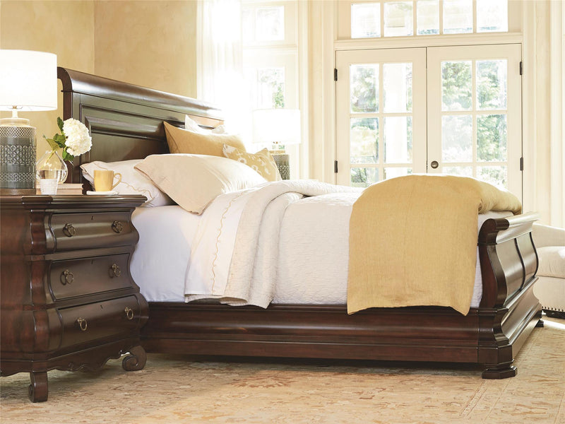 Reprise Cal King Sleigh Bed Dark Brown